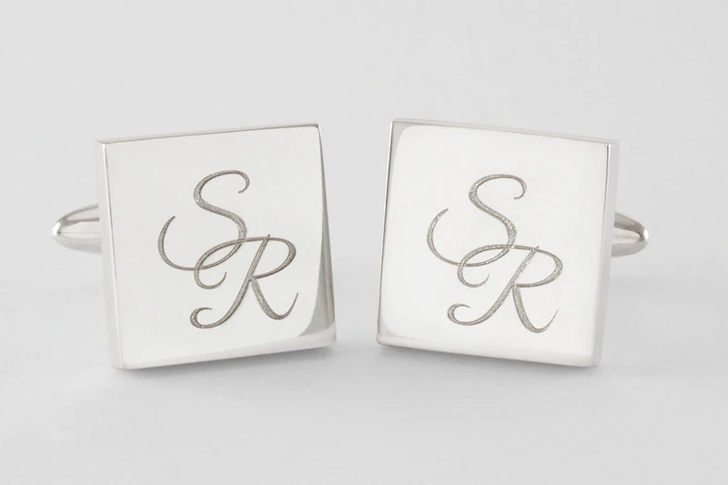 Monogramma quadrato Gemelli da polso