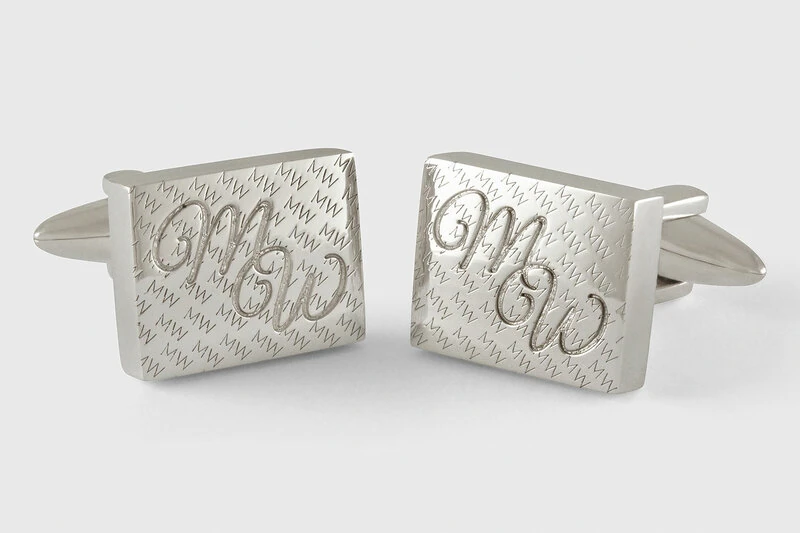 Monogramma rettangolari Gemelli da polso