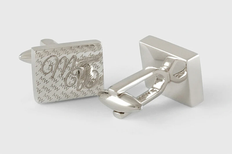 Monogramma rettangolari Gemelli da polso